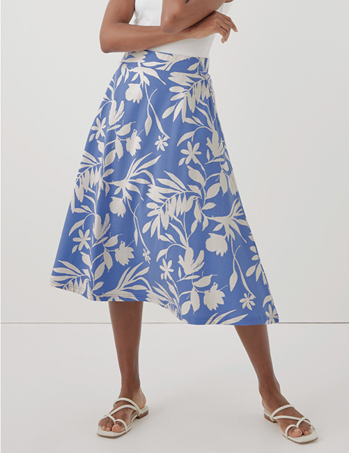 Fit & Flare Midi Skirt