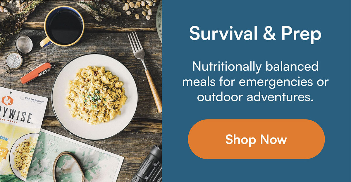 Survival & Prep. Nutritionally balanced meals for emergencies or outdoor adventures.