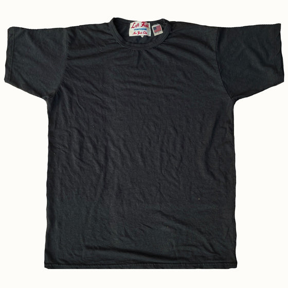 Black 55% Hemp, 45% organic Cotton crew Tee