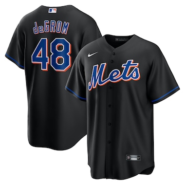  Nike Jacob deGrom Black  2022 Alternate Replica Player Jersey