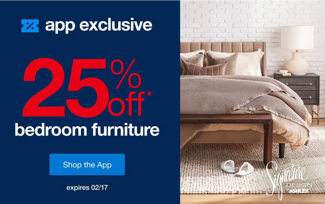 App-Only 25% Off* Mattresses, Bedroom & More Featuring Signature Design by Ashley