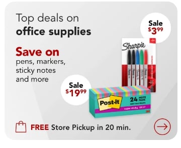 Top Office Supply deals Save on pens, markers, sticky notes & more Feature SKUs  9698420, 336977, 452913