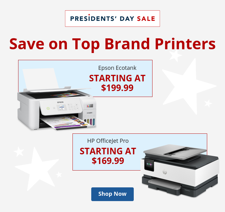 Save on Top Brand Printers - Shop Now