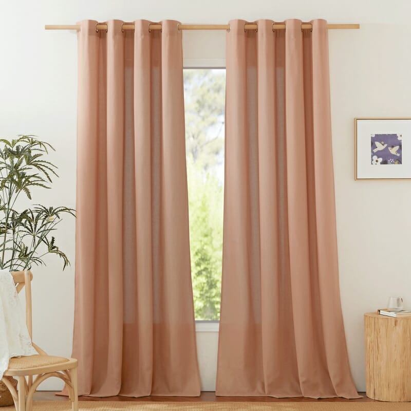 Custom Latvian Linen Blend Room Darkening Curtain