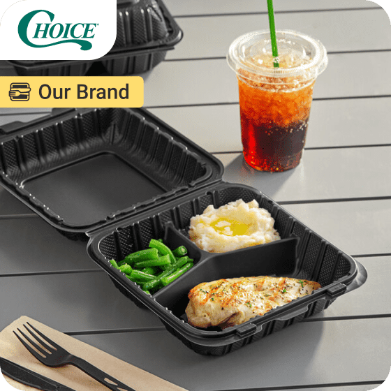 Choice Plastic Microwaveable Take-out Containers