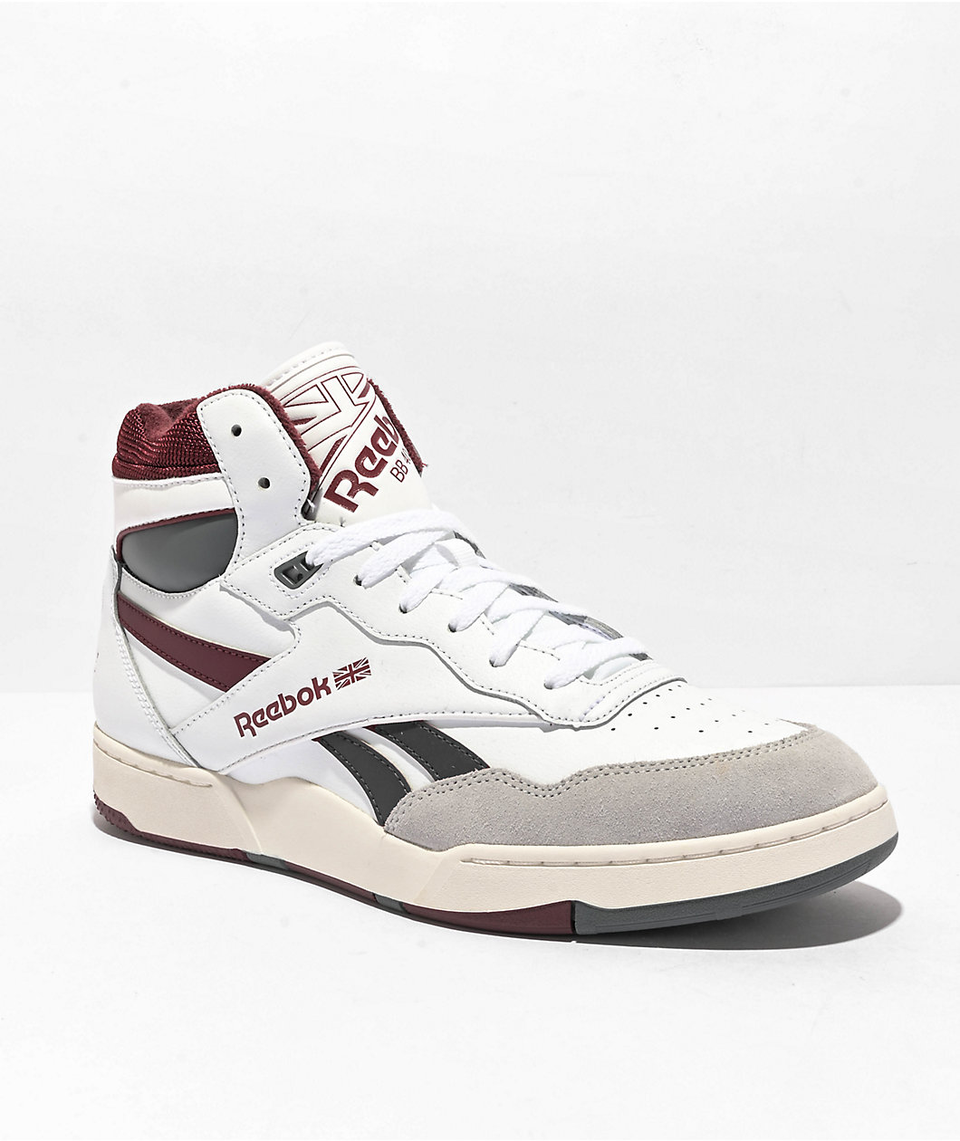 Reebok BB4000 II Vector 93 Mid Chalk & Burgundy Shoes