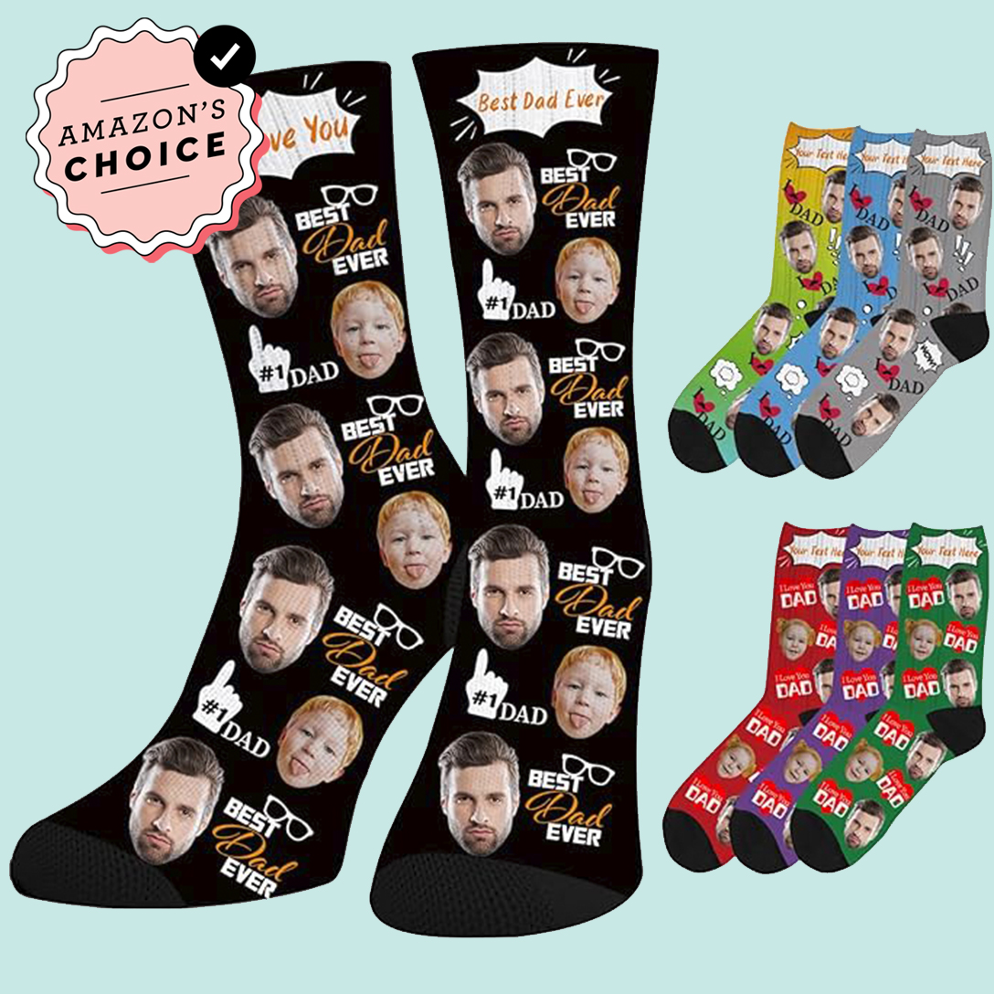 Buying Every Dad We Know These $8 Personalized Face Socks