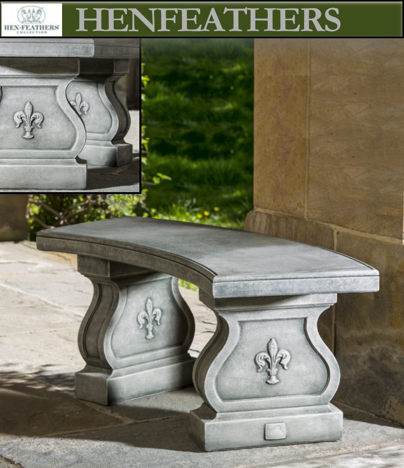 Fleur De Lys Curved Bench