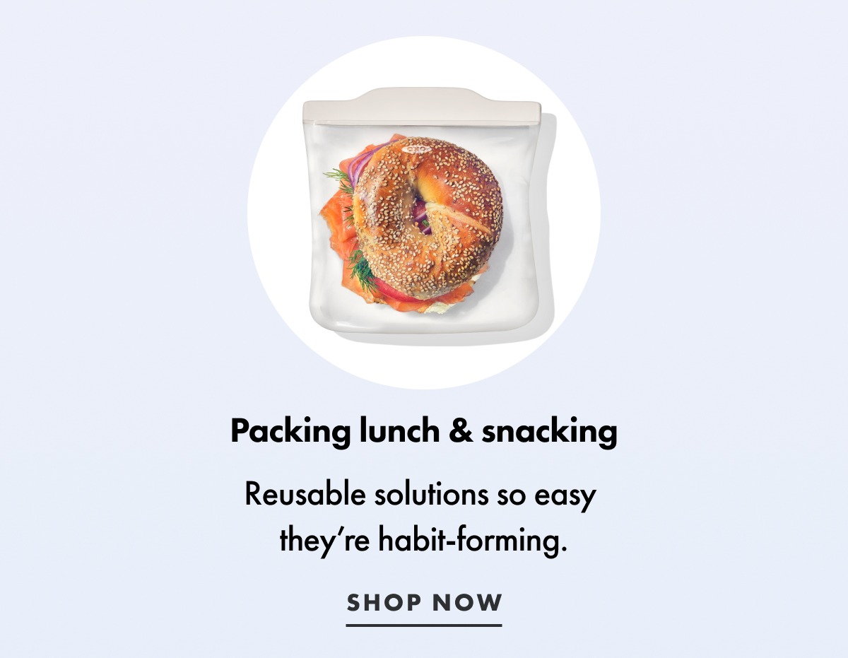 Packing lunch and snacking. Shop now.