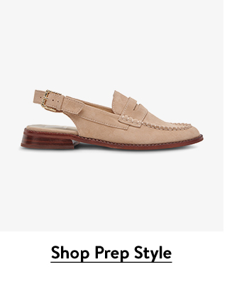 A slingback penny loafer.