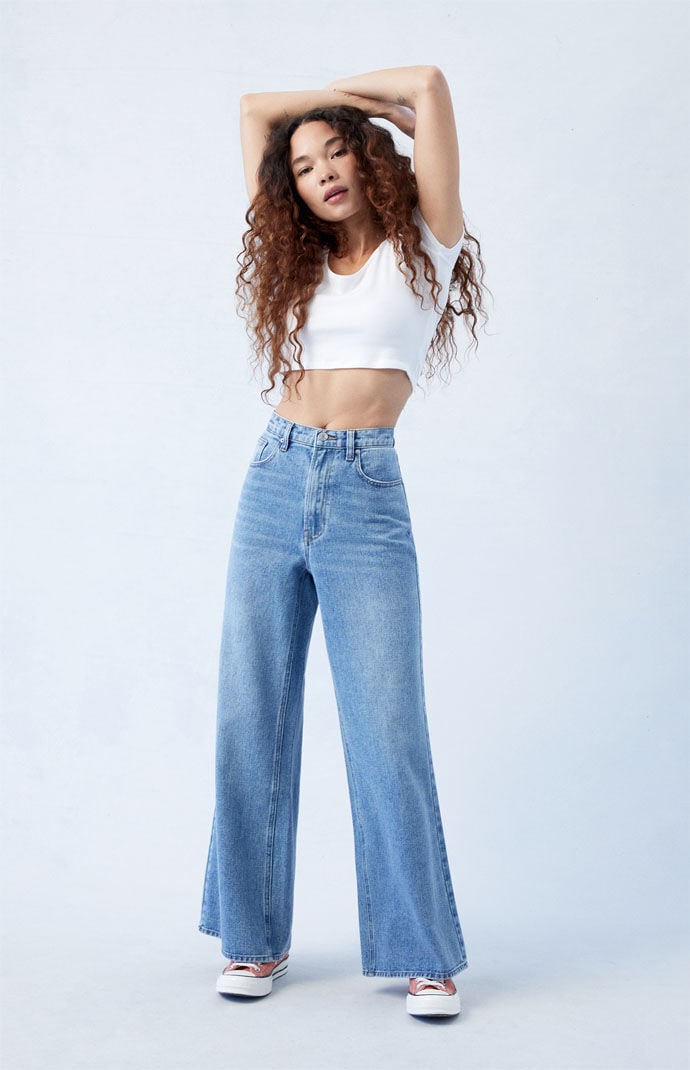 Image: Medium Indigo Wide Leg Jeans