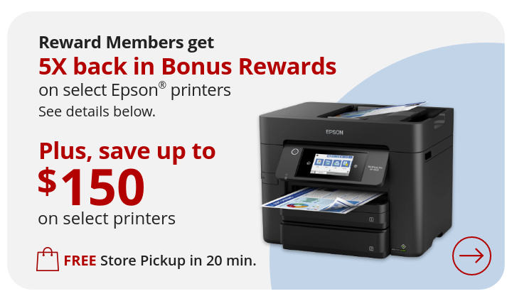 Save up to $150 on select Epson Printers