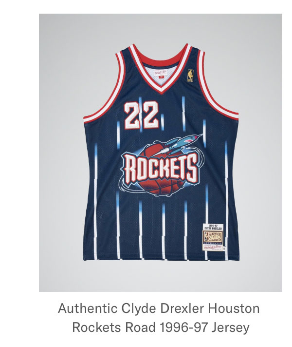 Authentic Clyde Drexler Houston Rockets Road 1996-97 Jersey