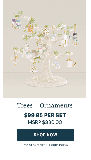 Trees + Ornaments  $99.95 PER SET  [SHOP NOW] Prices as marked. Details below.