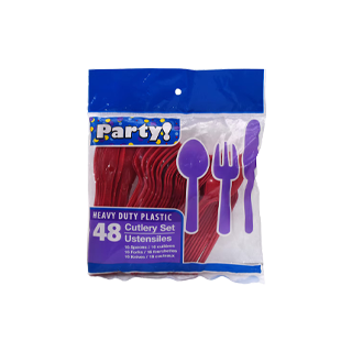 48-ct. assorted red cutlery