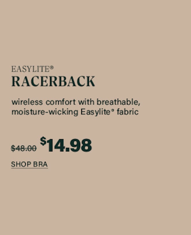 Comfort Revolution Easylite Racerback Breathable Wireless Bra