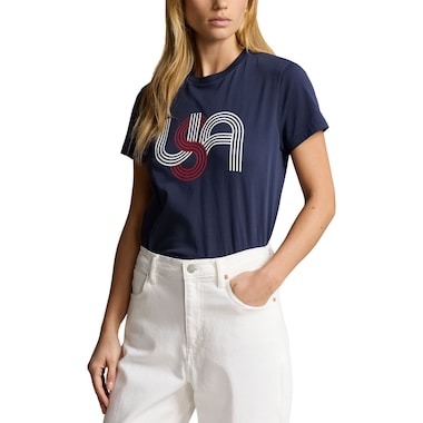  Polo Ralph Lauren Navy  2024 Summer Olympics Villagewear Script T-Shirt