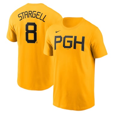  Nike Willie Stargell Gold  City Connect Name & Number T-Shirt