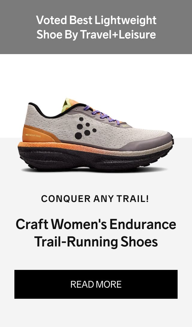 Voted Best Lightweight Shoe by Travel+Leisure | Conquer Any Trail! Craft Women's Endurance Trail-Running Shoes | Read More