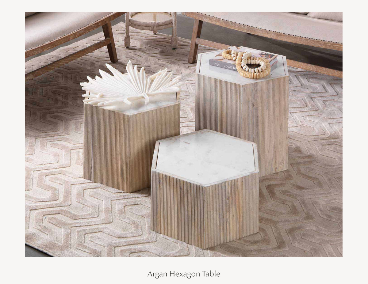 Argan Hexagon Table - SHOP NOW