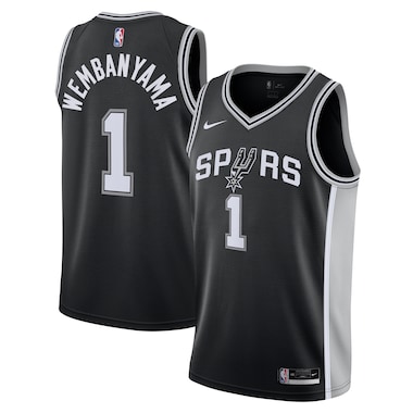 Youth Nike Victor Wembanyama Black  Swingman Jersey - Icon Edition