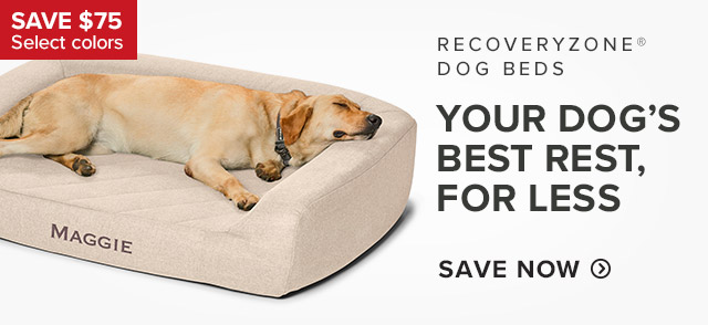 RecoveryZone® Dog Beds Callout: Save $75  Select colors