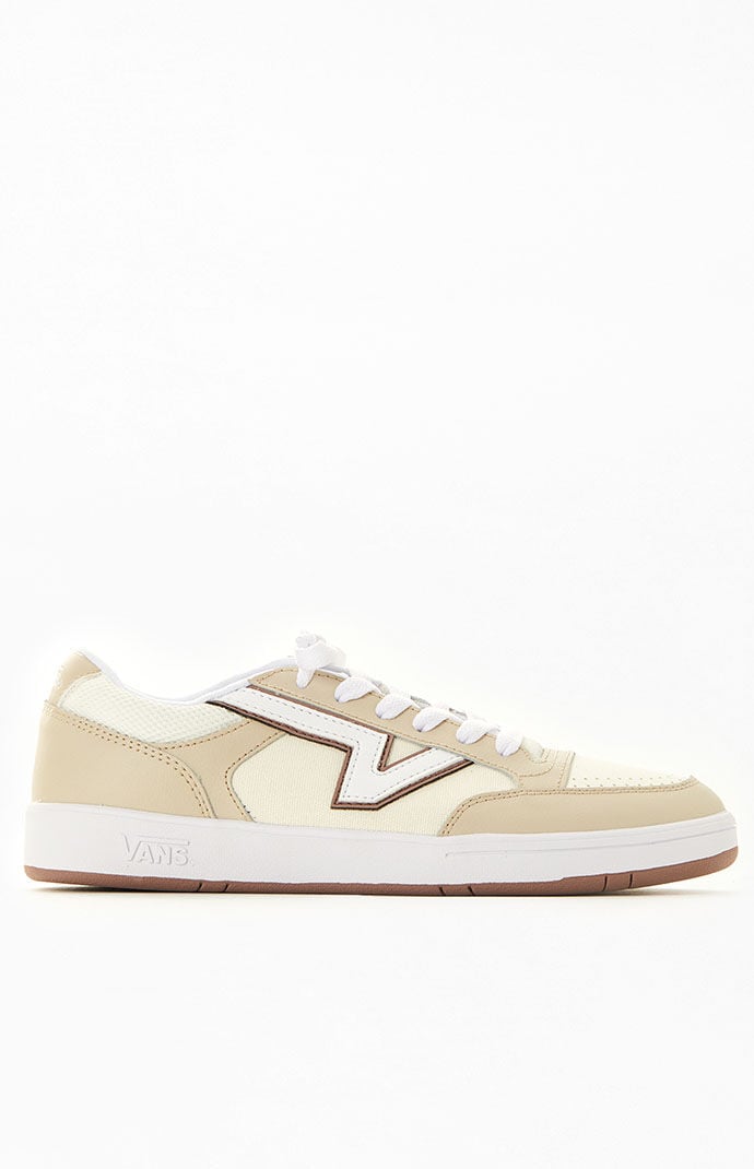 Image: Beige Lowland ComfyCush Leather Sneakers