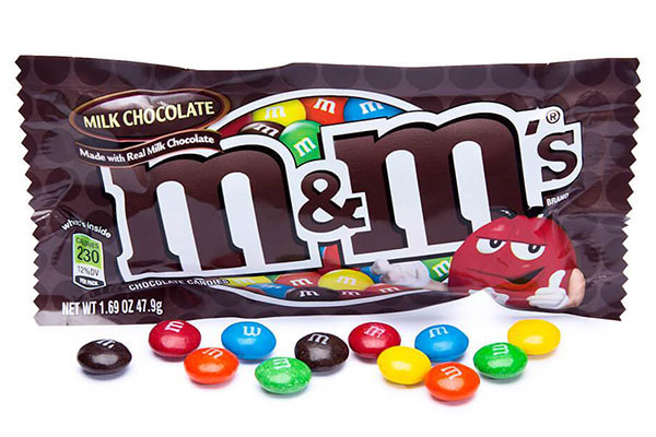 127615 - M&M's Candy Packs - Milk Chocolate: 48-Piece Box