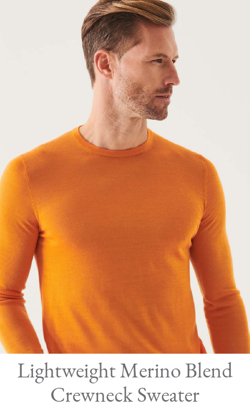 LIGHTWEIGHT MERINO BLEND CREWNECK SWEATER