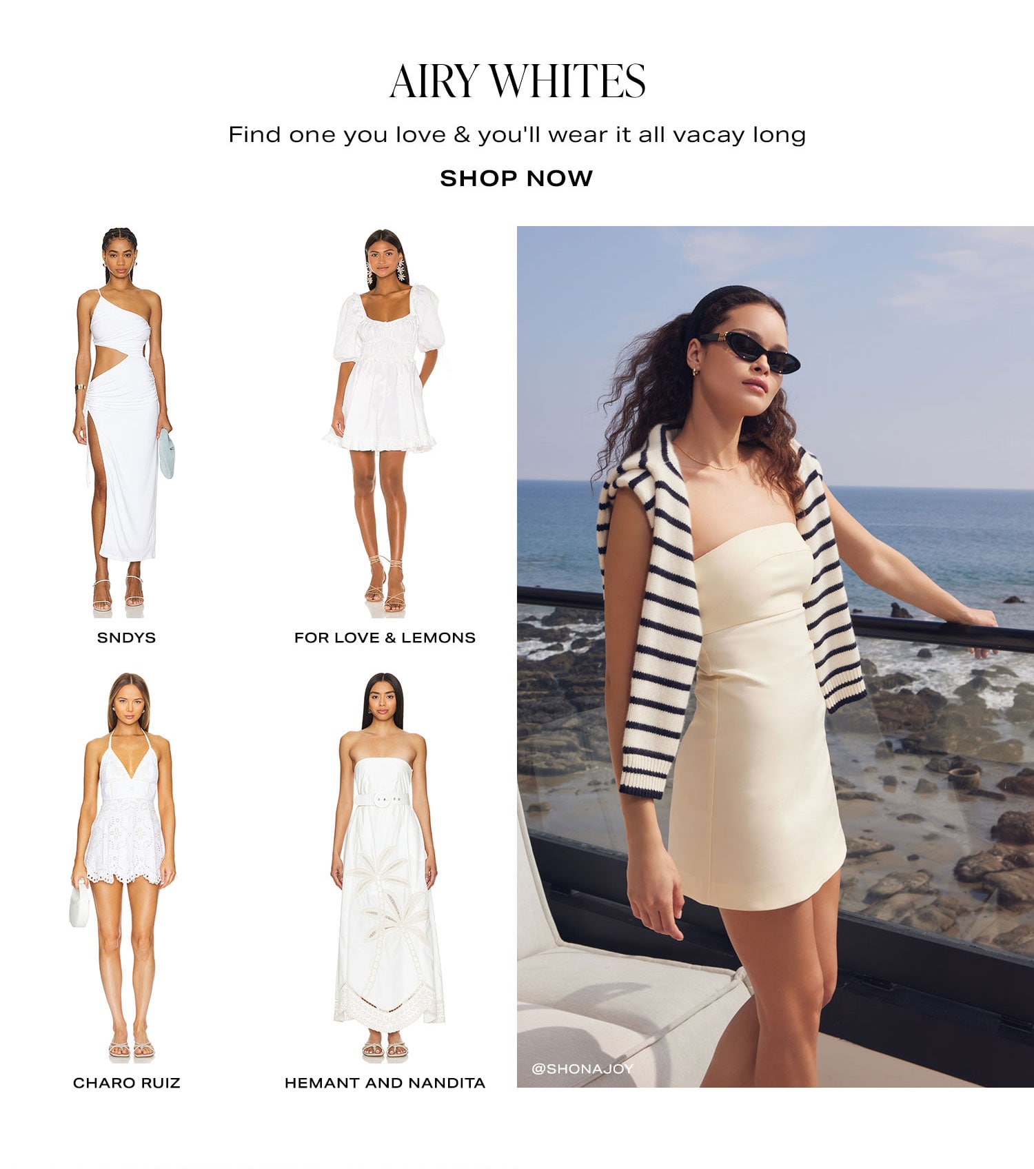 Airy Whites. Shop Now