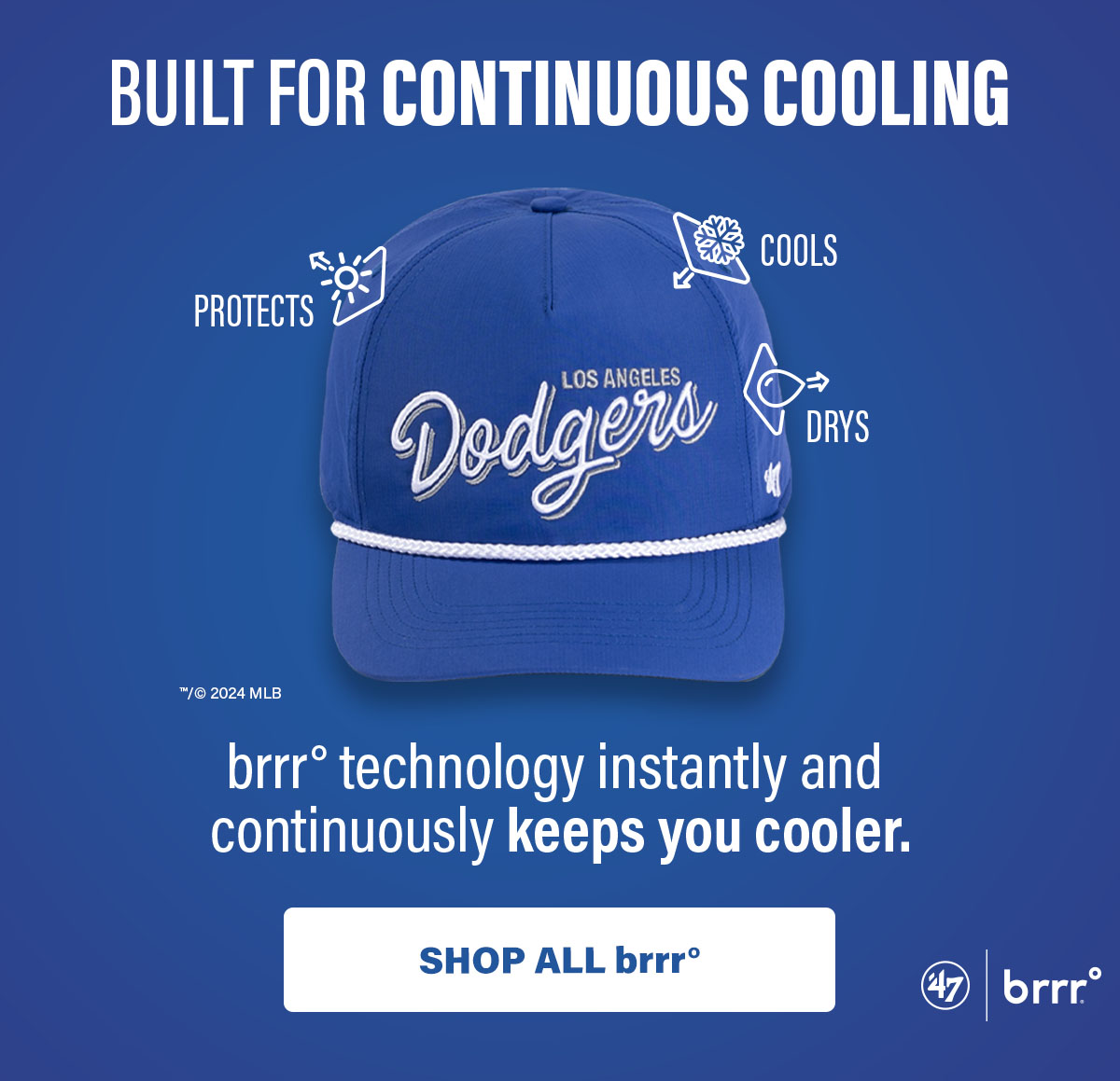 BRRRº TECHNOLOGY INSTANTLY AND CONTINUOUSLY KEEPS YOU COOLER