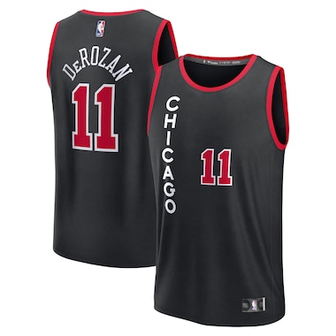  Fanatics DeMar DeRozan Black  Fast Break Jersey - City Edition