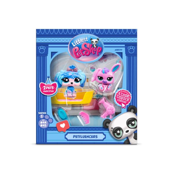 Littlest Pet Shop Petfluencer Pairs Play Set - Dog #48 and Bunny #49