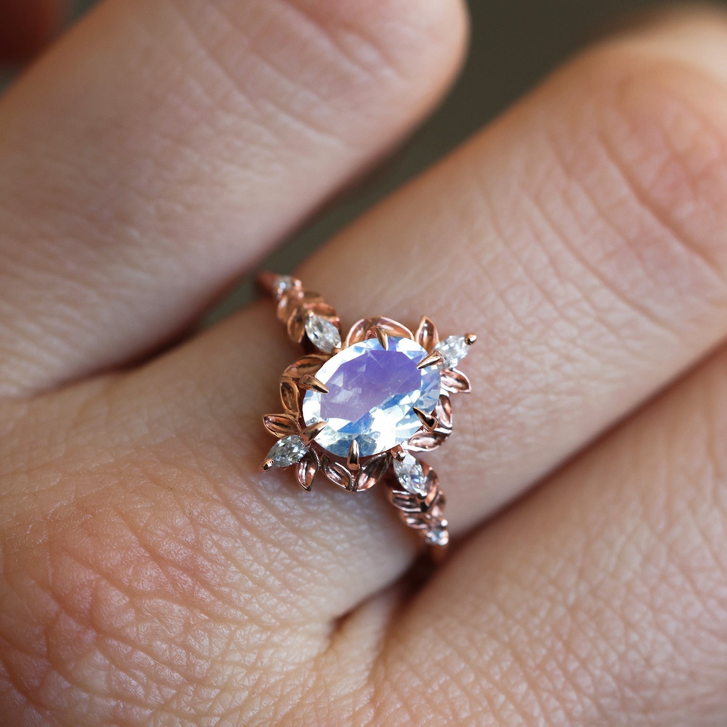 Image of Rainbow Moonstone Ring