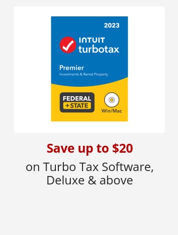 Save up to $20 on Turbo Tax Software, Deluxe & above