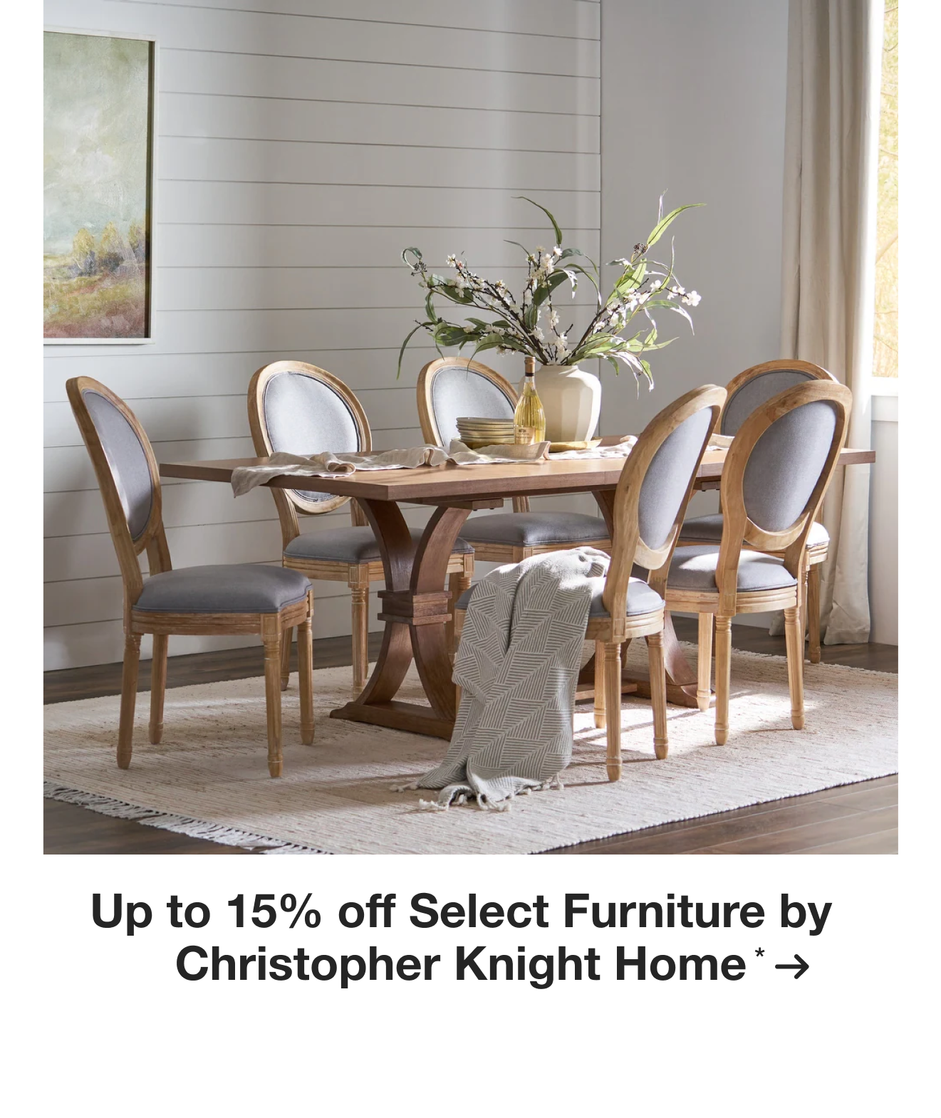 Up to 15% off Select Furniture by Christopher Knight Home*