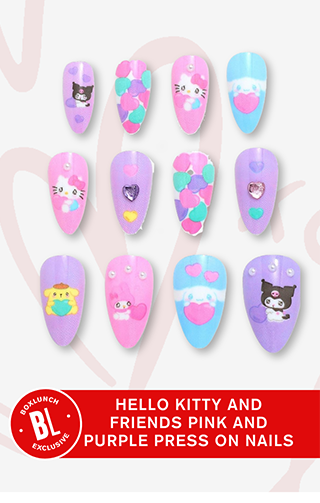 Hello Kitty and Friends Pink and Purple Press on Nails