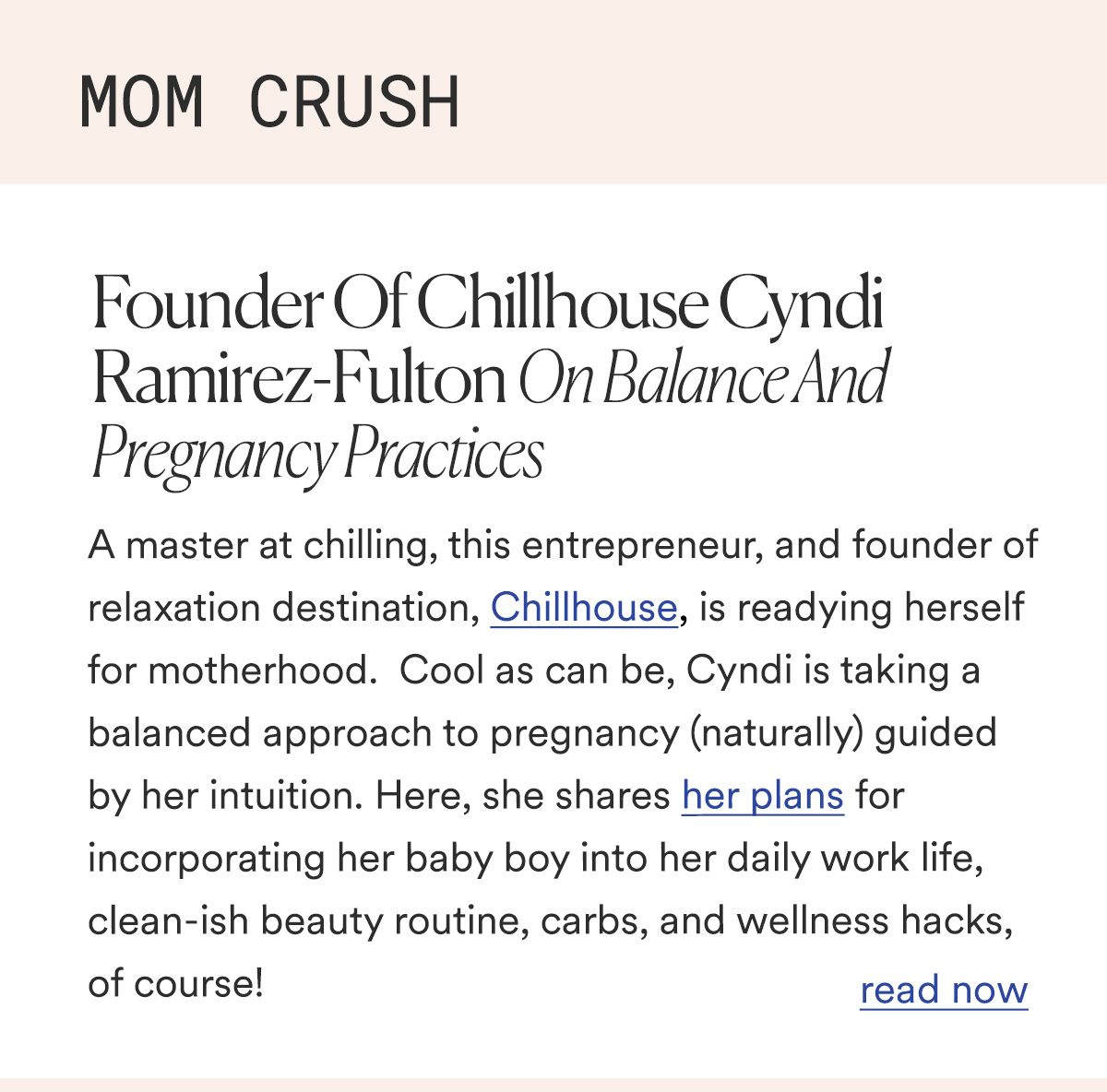 MOM CRUSH Founder Of Chillhouse Cyndi Ramirez-Fulton