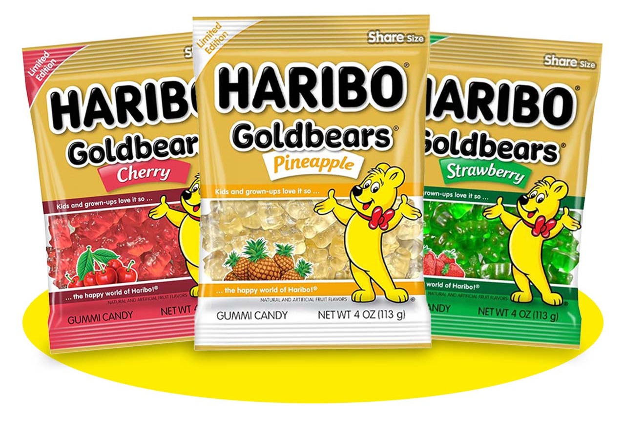 Haribo Goldbears Trio - Cherry, Pineapple, and Strawberry