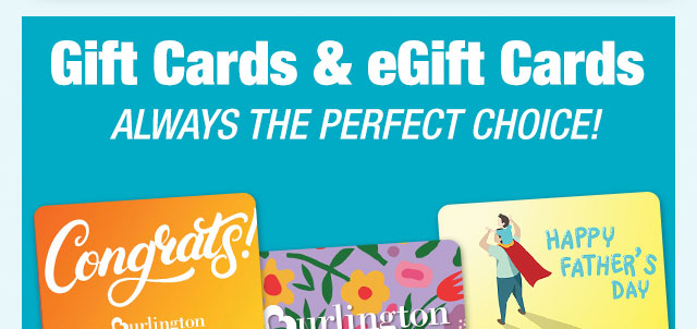 Gift cards & egift cards always the perfect choice!