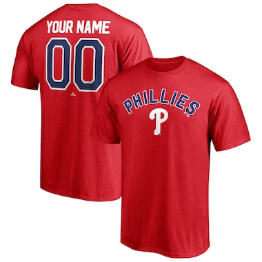  Fanatics Red  Personalized Team Winning Streak Name & Number T-Shirt