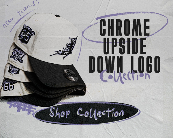 Chrome upside down logo collection. Shop now.