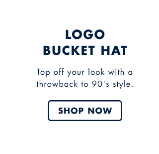 Logo bucket hat     Top off your look with a throwback to 90's style. Shop now