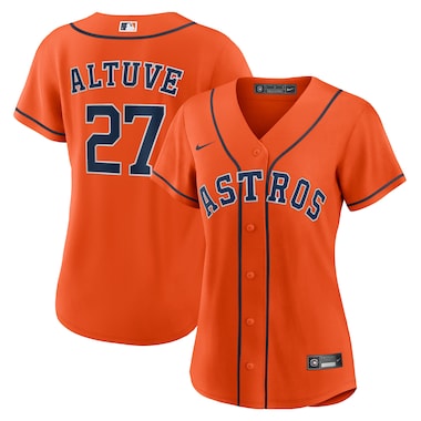  Nike Jose Altuve Orange  Alternate Replica Player Jersey