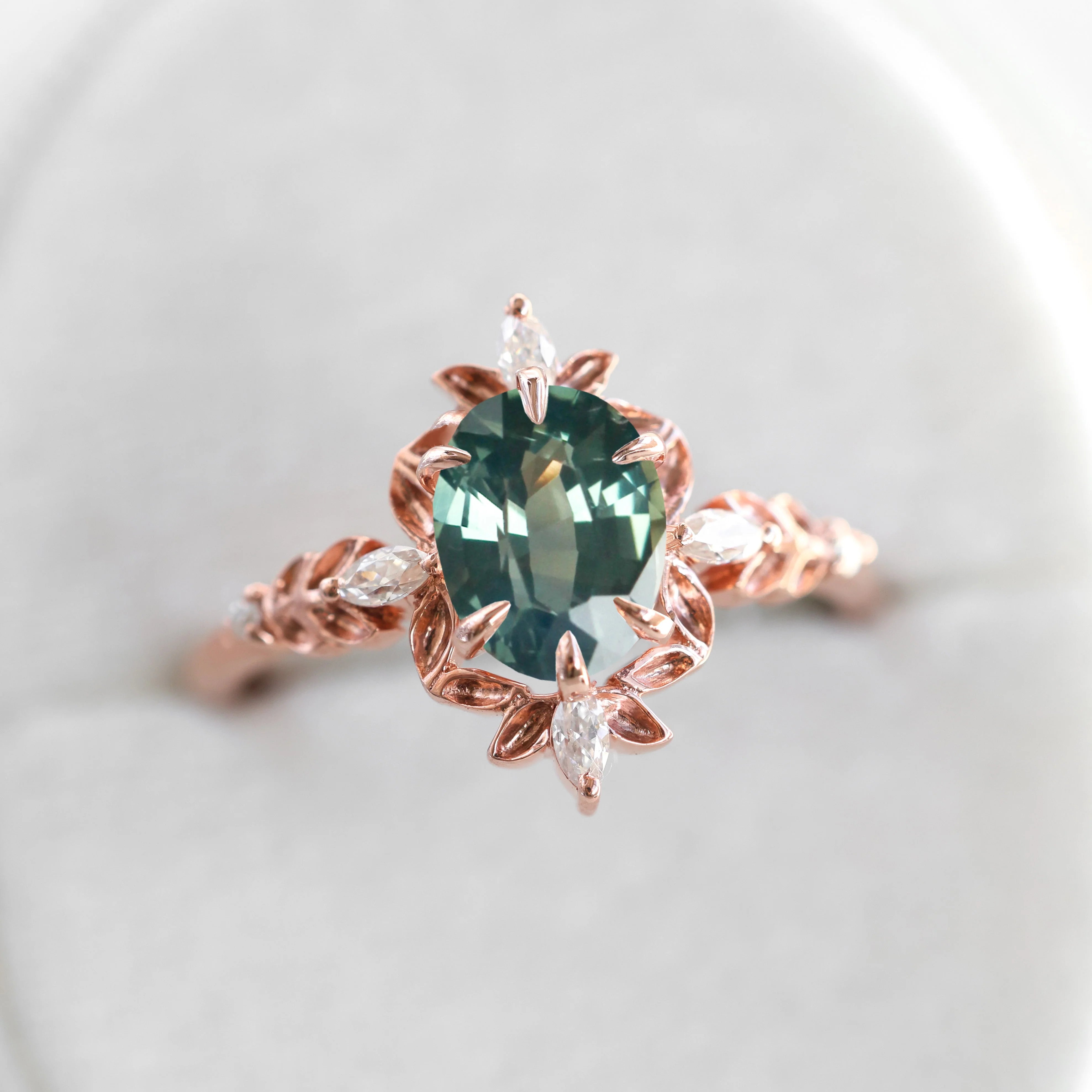 Image of Enya Green Sapphire Engagement Ring