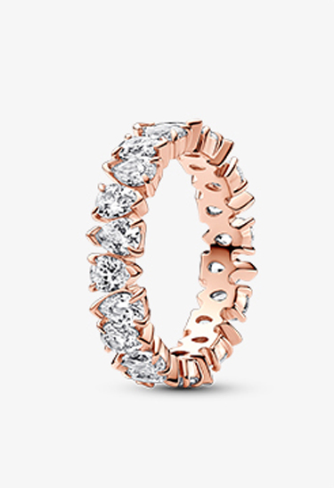 Alternating Sparkling Band Ring