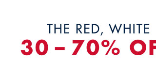 The red, white & Tommy event     30 - 70 % off sitewide*