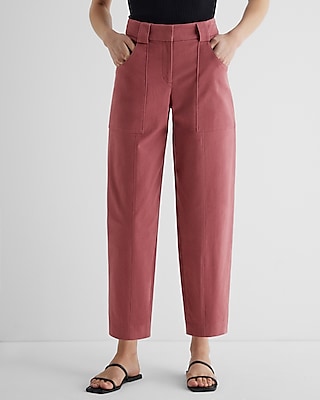 super high waisted cropped utility trouser pant