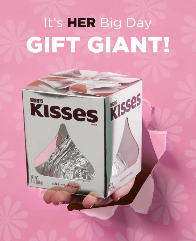 20% Off Hershey's® Giant 7oz Kisses®