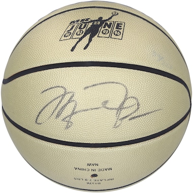 Michael Jordan  Autographed Gold Wilson Mr. June Basketball - UDA BAE99064